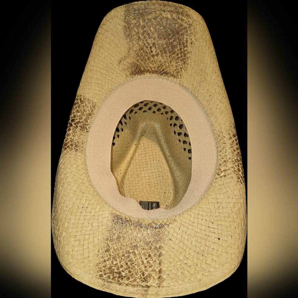 Western Tan Hat with Colorful Accents - Picture 2 of 4
